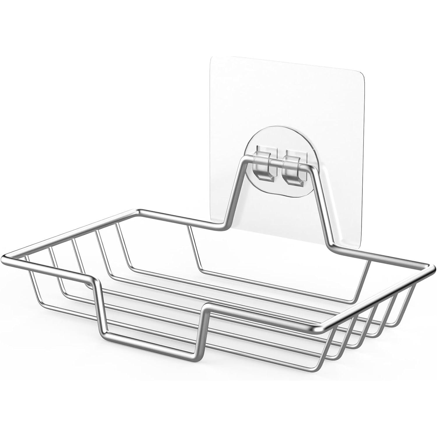 

Держатель для мыльницы, держатель для мыла без сверления, держатель для мыла из нержавеющей стали 304, настенная мыльница для домашнего фермерского дома серебряный