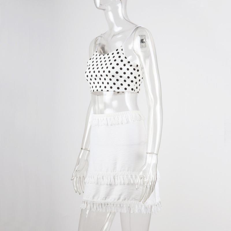 Ladies Women Coolred Lace Fringe Splicing Half-body Skirt