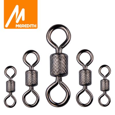 MEREDITH 50 pz/lotto Girelle Da Pesca Cuscinetto A Sfera Girevole con Scatto di Sicurezza Anelli Solidi Girevole di Rotolamento per Accessori Per la Pesca Alla Carpa