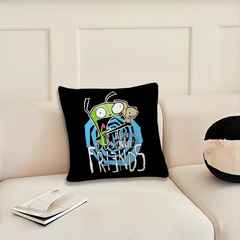 Cartoon Invader Zim Gir Decoration Room Home Sofa Living Office Car Nordic Simplicity Pillow Cover