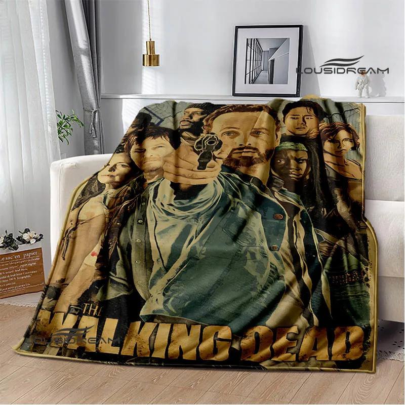 The Walking Dead Print Throw Blanket Soft Flannel Picnic Blanket Warm Cozy Bed Linen Birthday Gift