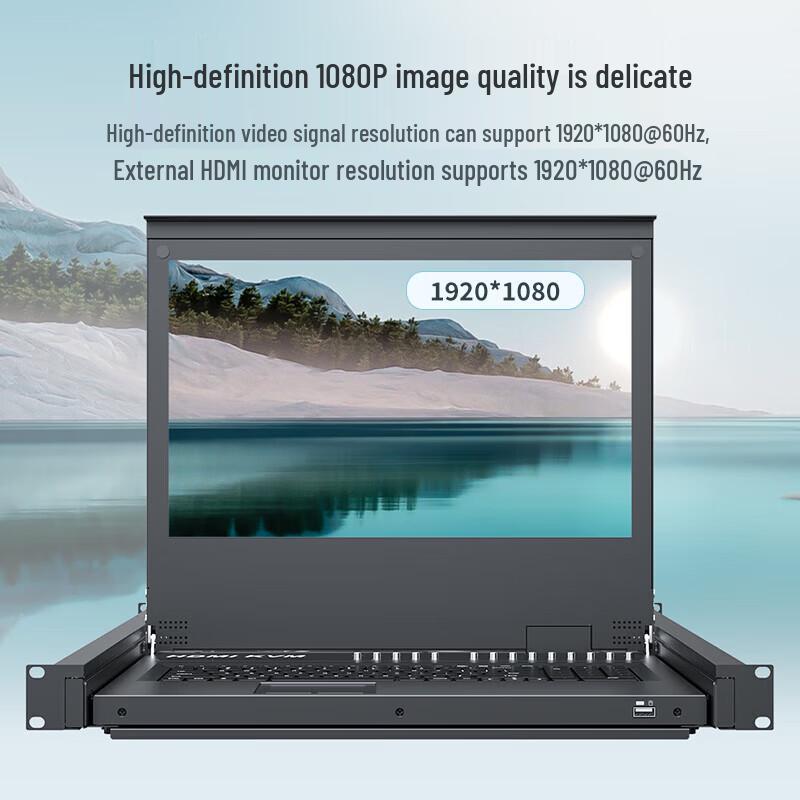 MT-viki 16-Port HDMI Rackmount KVM Console with 17-inch LED Display