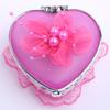 Heart-Shaped Creative Jewelry Box Pink Girls Jewelry Storage Box Student Dormitory Love Heart Mirror Make Up Organizer Box
