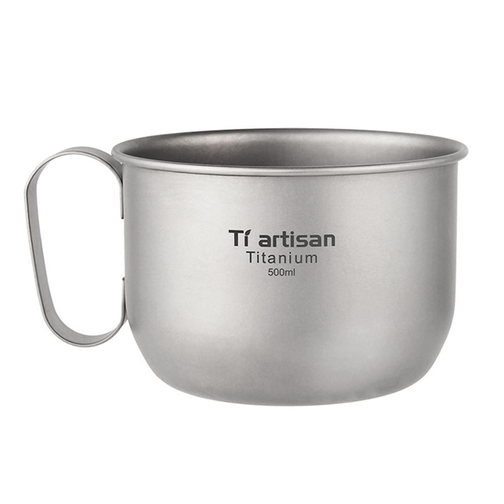 500 ml Titan-Wassertasse, Kaffeetasse, Outdoor, Camping, Wandern, Rucksackreisen