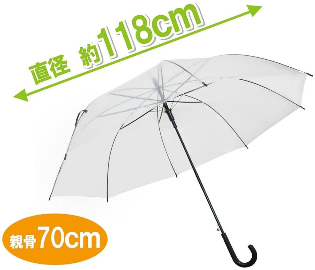 Umbrelă Basic Standard din vinil transparent Jump Rib din fibră de sticlă, umbrelă, deschidere/închidere cu o singură atingere, umbrelă, mare, pentru bărbați, 70 cm, rezistentă la vânt,