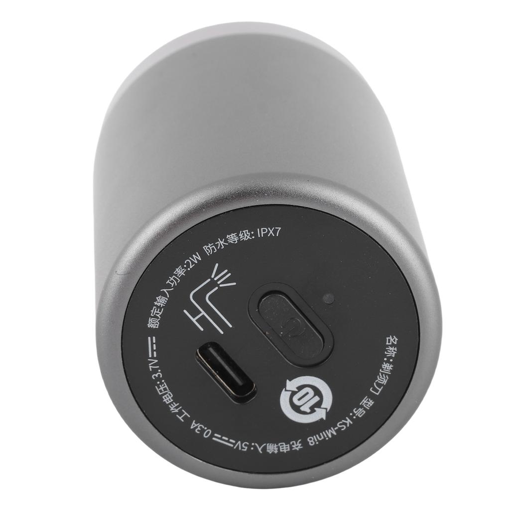 Electric Beard Trimmer for Men Aluminum Steel Rechargeable Portable Beard Trimmer for Car Travel Silver