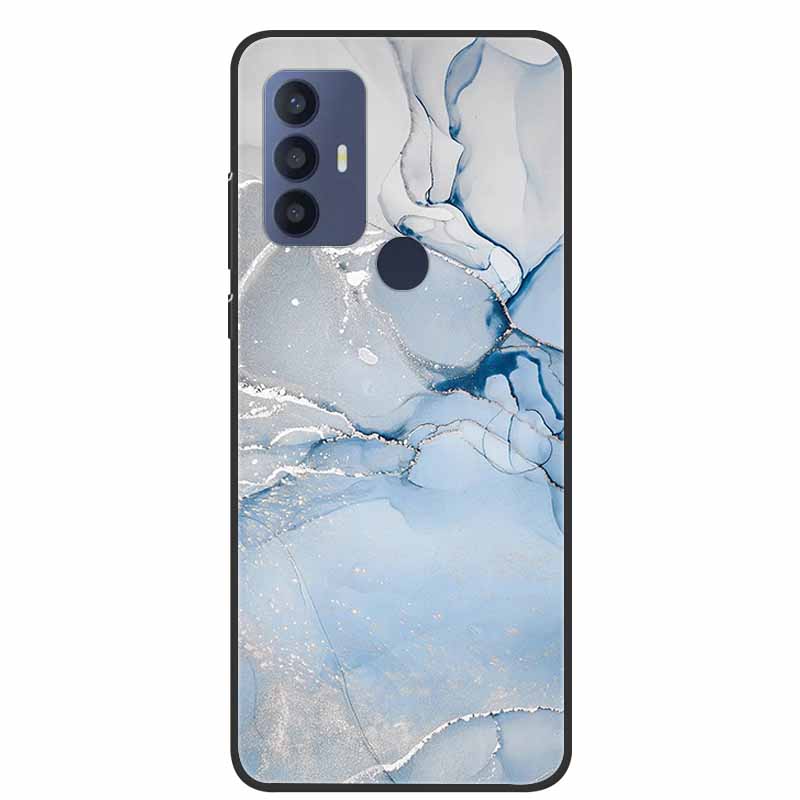 For TCL 30 SE Case Soft Silicone Marble TPU Black Cover for TCL 305 306 30SE 6.52'' Phone Back Cases for TCL30SE 6165H Coque New