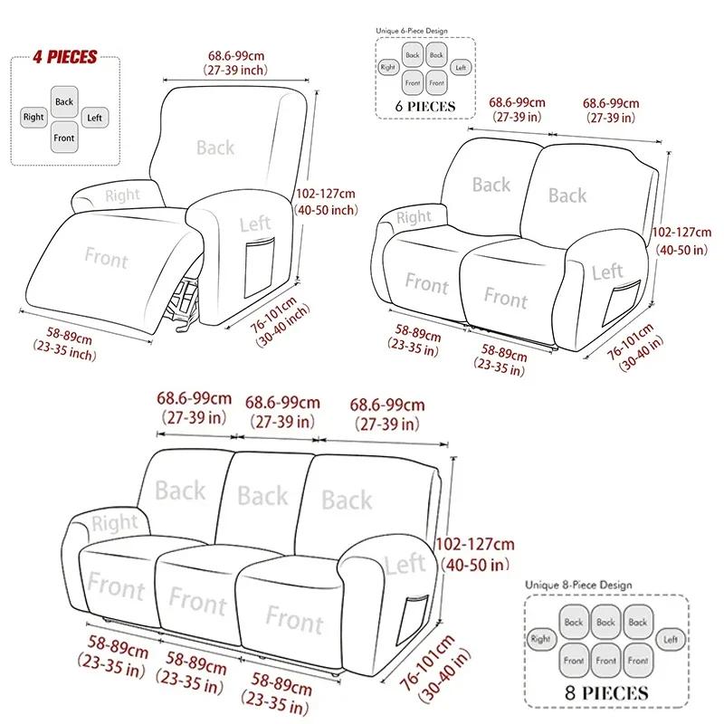 Elastic Jacquard Armchair Chair Cover 1/2/3 Seater Recliner Sofa Cover for Living Room Cheap Lazy Boy Relax Slipcover Protector