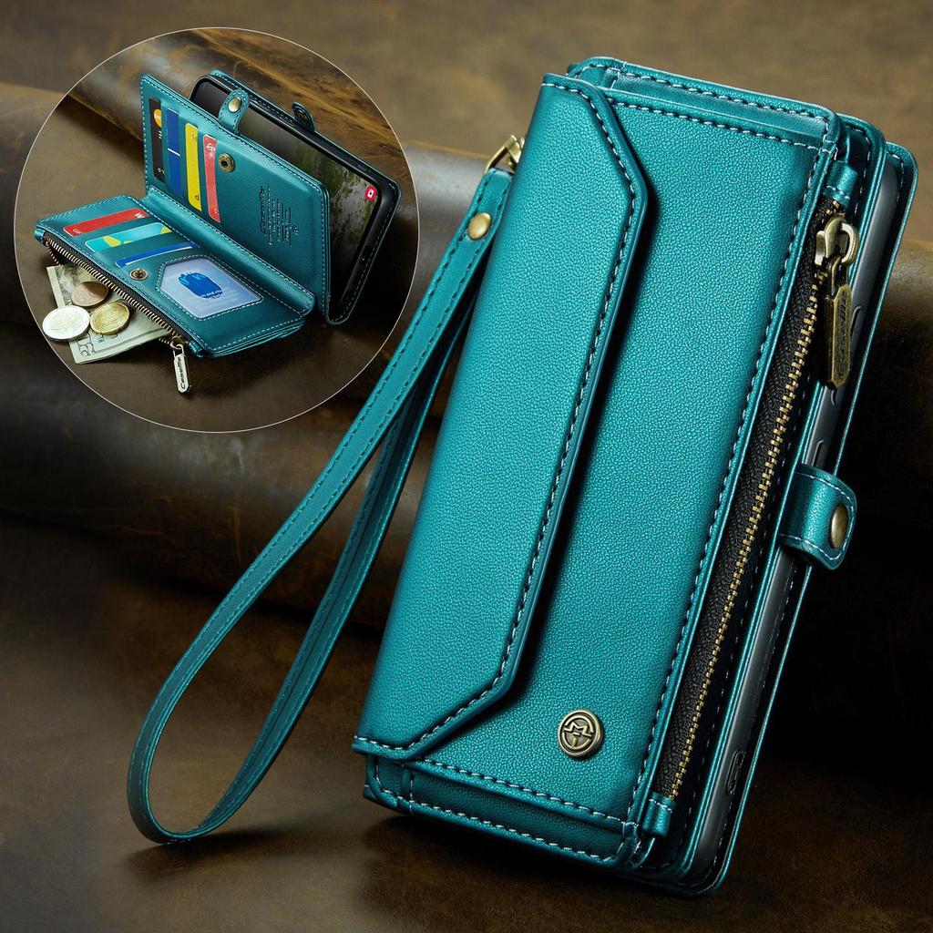CaseMe Crossbody Wallet Case For Samsung Galaxy S26/S26+/S26 Ultra Zipper Wrise Multi-functional Flip PU Leather Card Holder Cover Protectives Skins