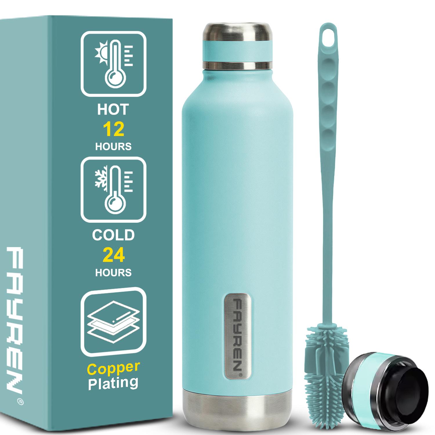 500ml Stainless Steel Vacuum Insulated Water Bottle with Custom Logo Bottle Manufacturing s Water Bottle Thermal 24H 500ml серебряный