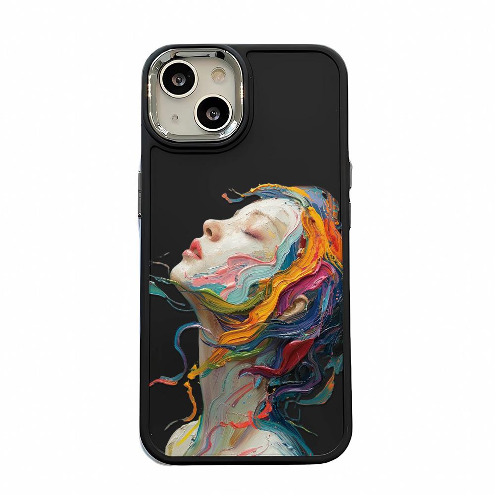 Art Girl Skin Friendly Feel Phone Case For Iphone16 16pro 15 14promax 13pro 12 11pro 7 8plus XR XS Soft Shell