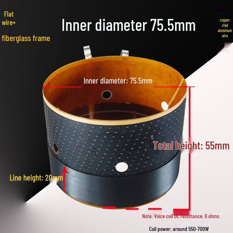 65.5-99.5mm Aluminum Flat Wire Bass Voice Coil for 12-15 Inch Speaker Repair