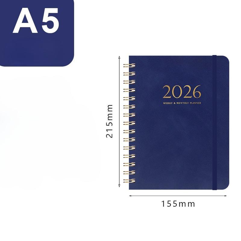 

2026 Planner - Weekly and Monthly Planner, A5 Size, Hard Cover Dark Blue темно-синього кольору