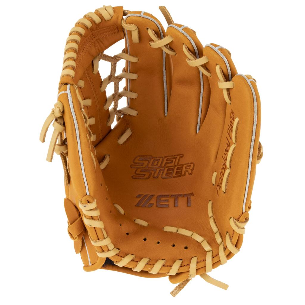 ZETT Youth Soft Steer Baseball Soft Brown x Pastel Size L heights BJG742640 Glove, All-Around, Right-Handed Throw, Brown, (For 140-155cm),