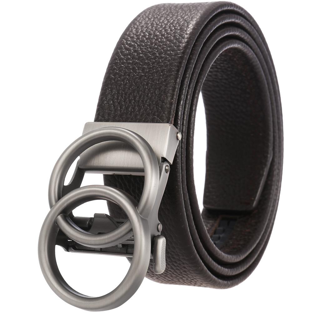 

5Pcs Business Casual Belt, Men S First Layer Cowhide Belt, Alloy Automatic Buckle Belt Ly36-23509-5 110cm-130cm