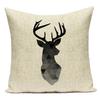Geometric Pattern Decorative Black White Stripe Pillowcase Deer Cushion Cover Throw Pillow Sofa Car Decoration Pillowcover