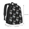 Highcut Highland Dancer Large Capacity School Backpack Laptop Bags Black And White Grey Scale Illustration