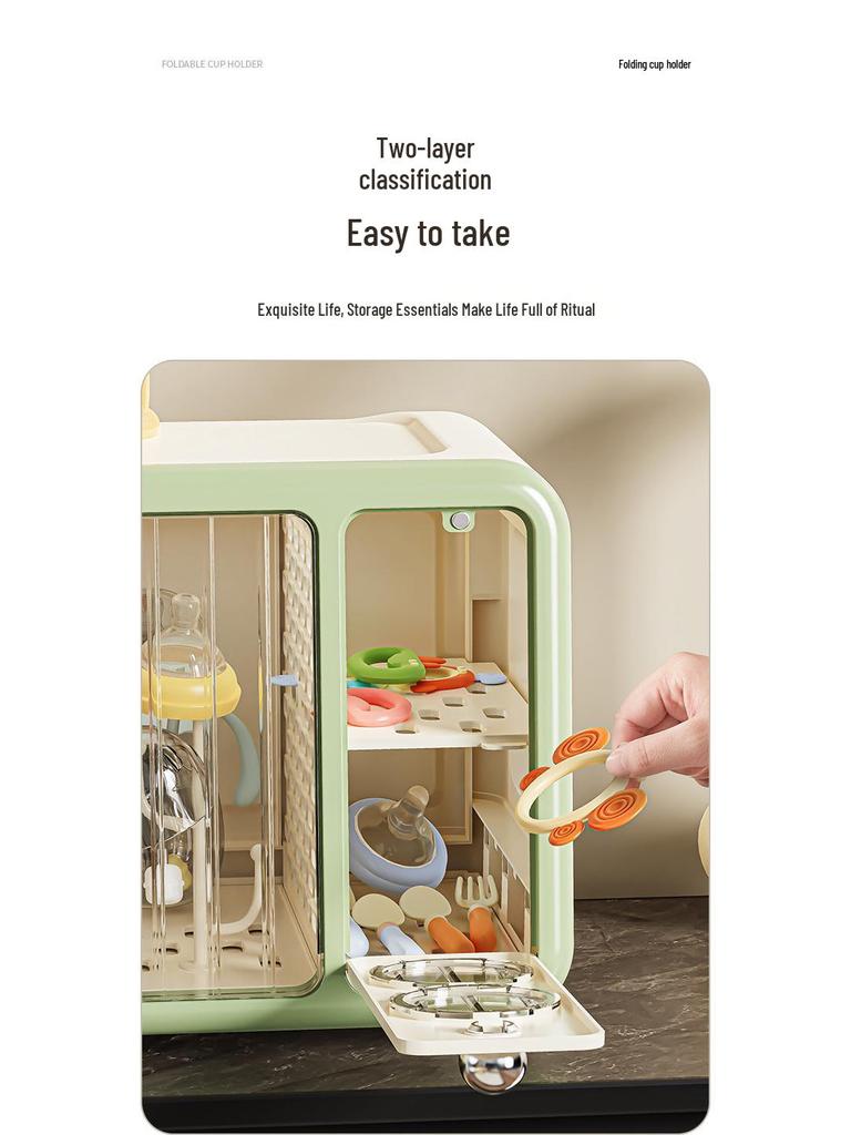 Desktop Dustproof Cup Storage Rack for Kitchen Countertops