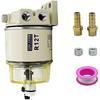 Fuel Water Separator Marine Kit R12T 120AT NPT ZG1/4-19, 10 Micron Filter Effect Is Suitable for 3/8 Inch NPT Outboard Motor, Suitable for All Diesel