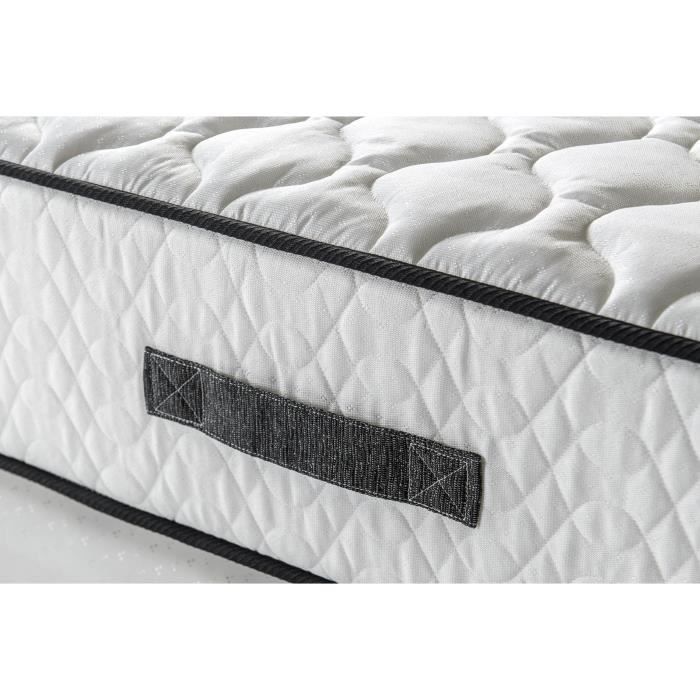Matelas 140 x 190 cm - Hauteur 24 cm - 580 ressorts ensachés - 7 zones - Equilibré - réversible - fabriqué en Belgique - DEKO DREAM