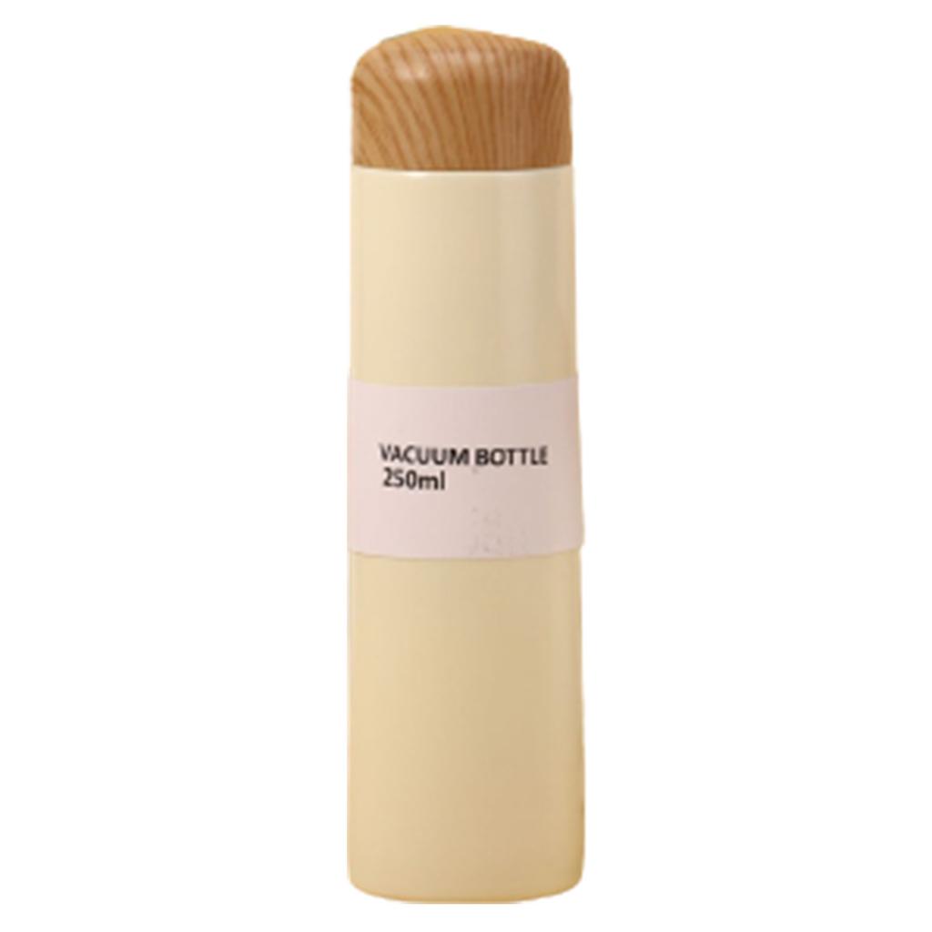 150/250ML Stainless Steel Mini Insulated Cup Creative Wood Grain Cover Car Water Bottle Portable Pocket Bottles Mini Coffee Mug