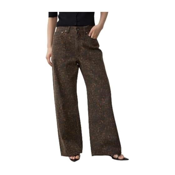 [Azure by Mausie] AZUL DENIM Leopard Print Denim Women s 250ISC11-346J