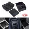3Pcs Flocked Center Console Organizer Tray Storage Box For 2021 2022 Tesla Model3 Model Y