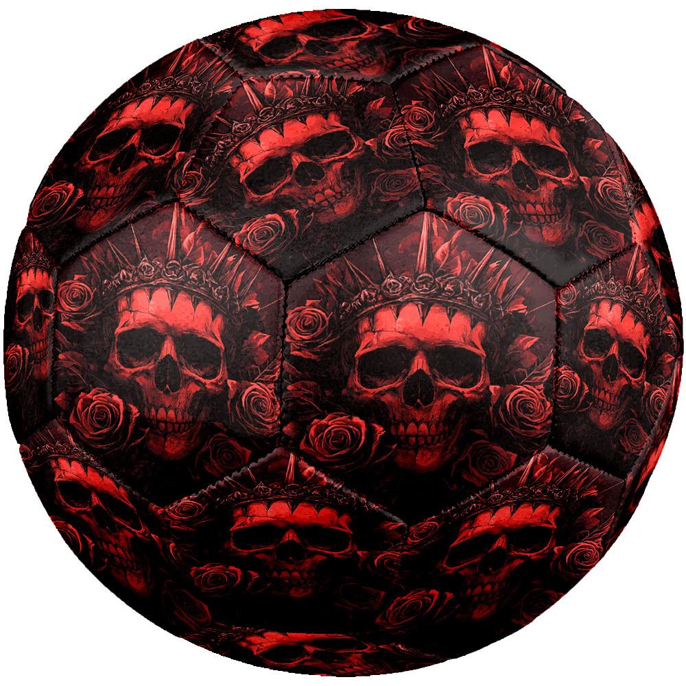 1pc Skull Roses Theme Soccer Ball Football, Size 5, Lightweight PVC, Outdoor Training Soccer Ball,Gift c6530