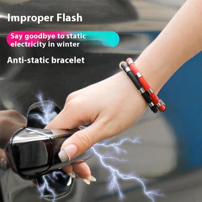 Car Wireless Static Elimination Bracelet Silicone Titanium Germanium Metal Antistatic Wristband For Car Home Office Travel Tools