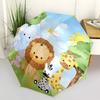 1pc Jungle Animals Themed Design Umbrella 8 Rib Frame, One-touch Automatic Opening 3 Fold Umbrella, Fashion Gift-p0803069