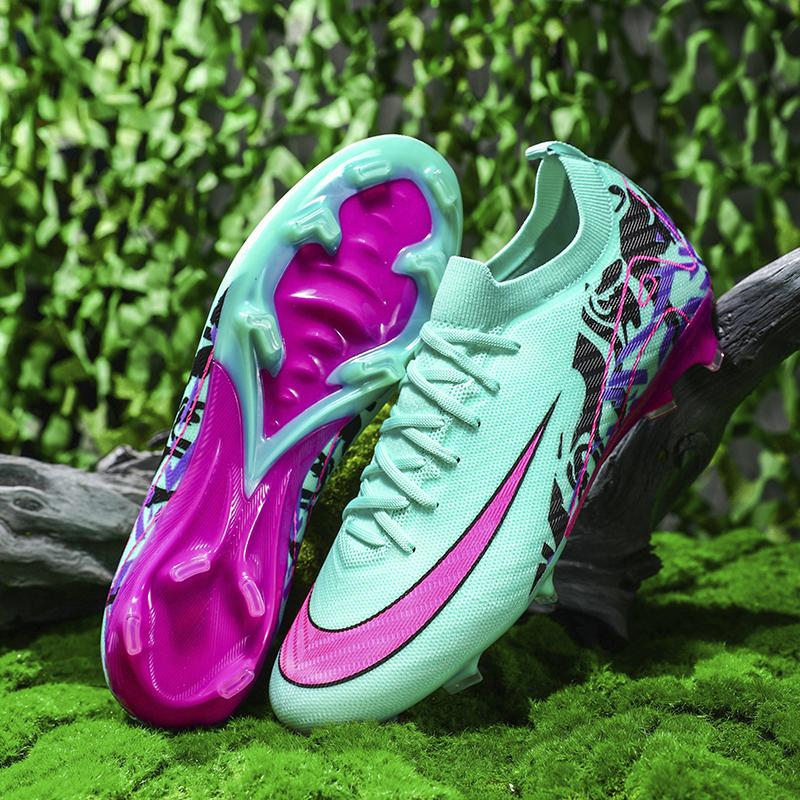 Moda 2025 Męskie Buty Piłkarskie Niskie Oddychające Korki Piłkarskie Antypoślizgowe Trampki Treningowe Futsal Outdoor Kostka Bez Kolców Socc