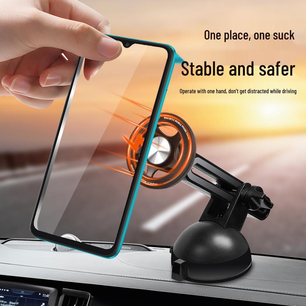 Universal Magnetic Car Phone Holder for Central Control Display - Non-Damaging Stand