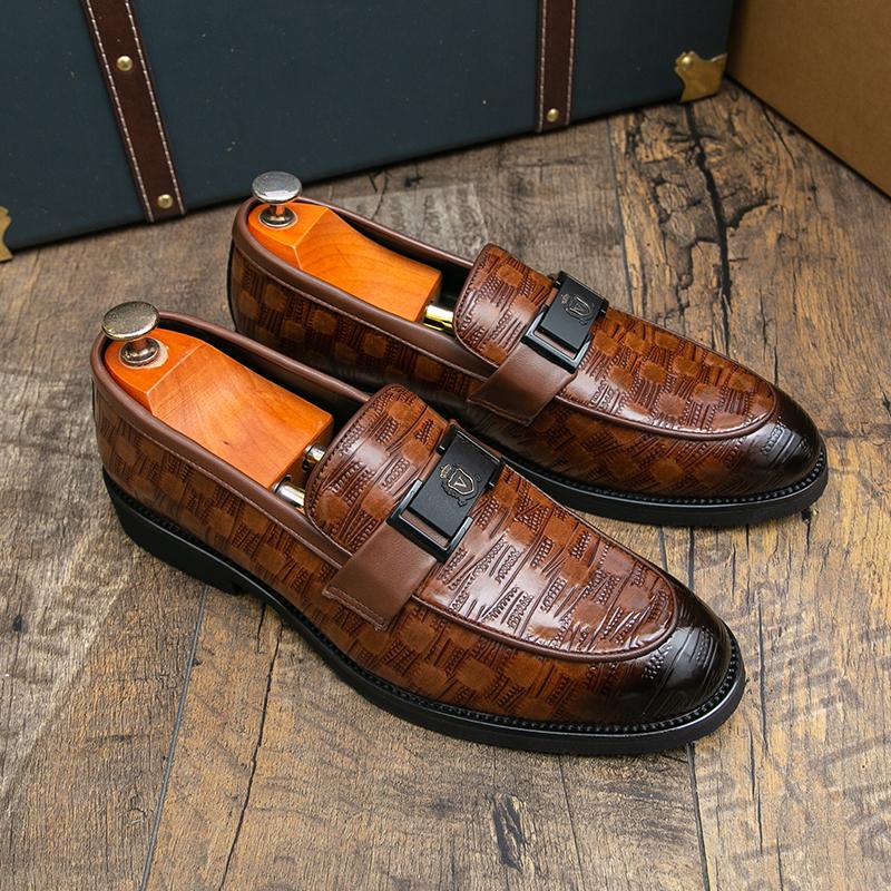 Fashion Business Formal Leather Shoes Mens Fashion Casual Dress Shoes Classic Italian Formal Oxford Shoes for Men Elegantes Gents Shoe