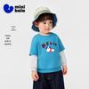 Minibala Toddler Boys' Faux Two-Piece Preppy Style Pullover Sweatshirt