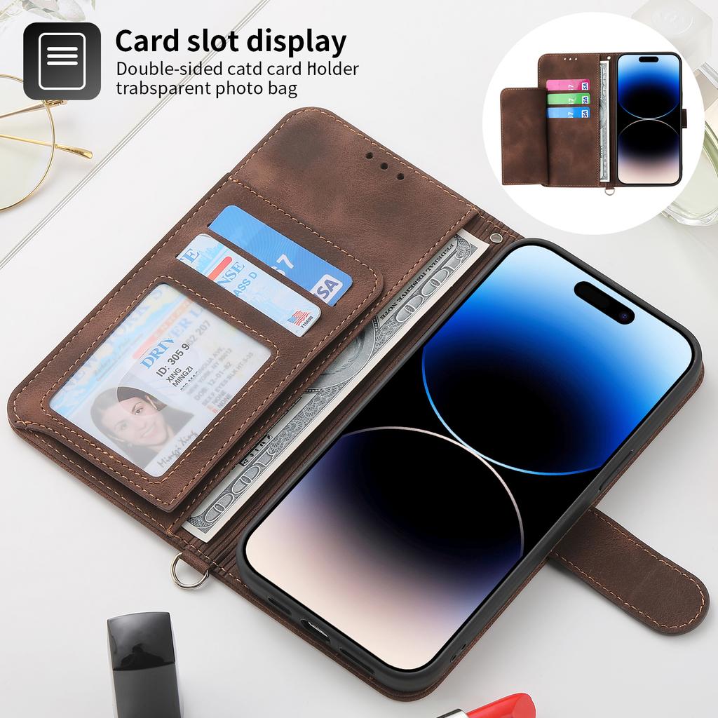 Dla Xiaomi Redmi A3/Poco C61 4G Skórzane Etui na Telefon Wzór Kwiatowy Etui Wiele Przegródek na Karty