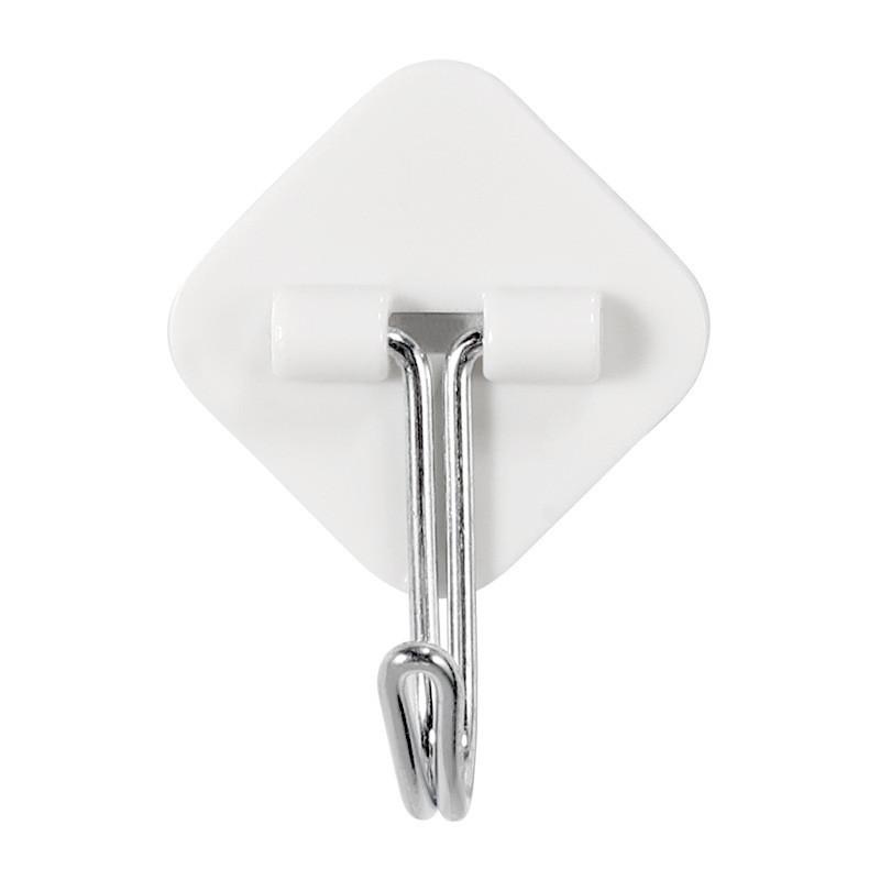 Compact Sticky Plastic Hook Rounded Design Bathroom Kitchen Storage Decoration