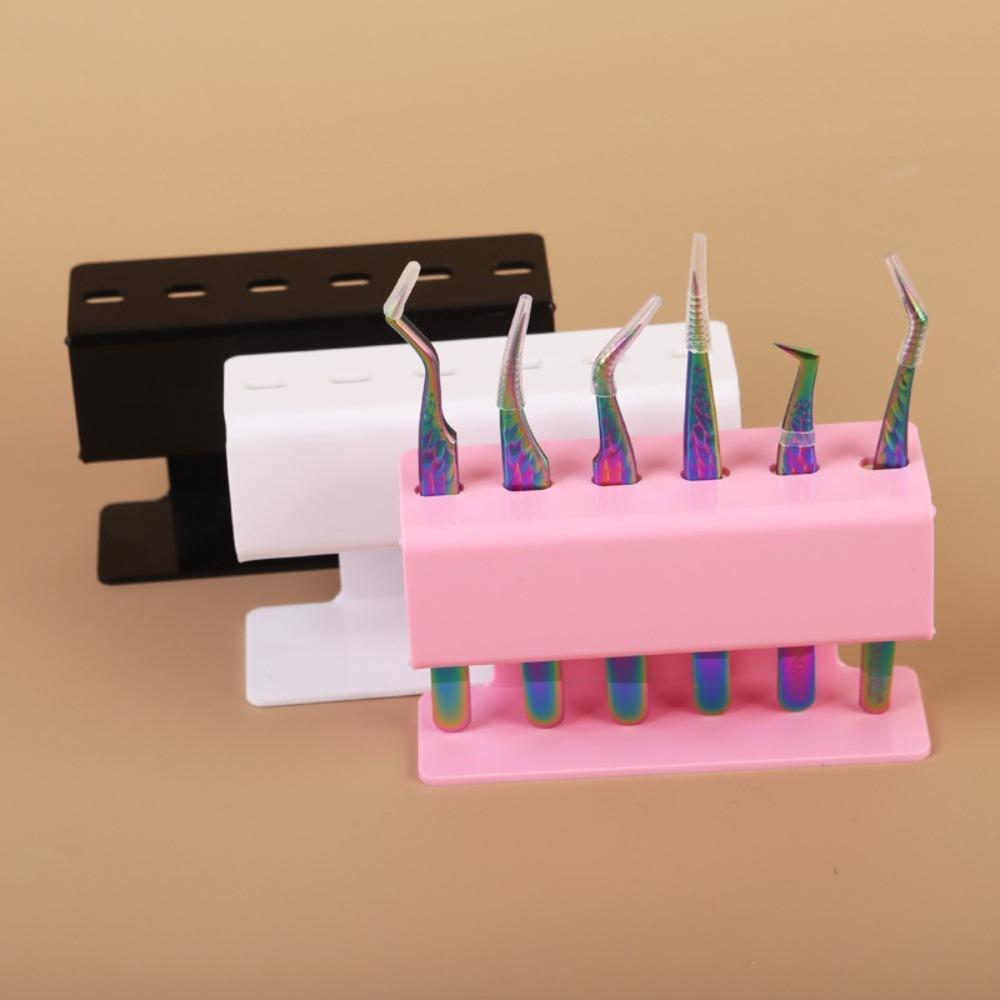 6 8 Holes Eyelash Tweezers Storage Rack Convenient Cosmetics Accessories Makeup Tools Holder Acrylic Nail Tools Organizer