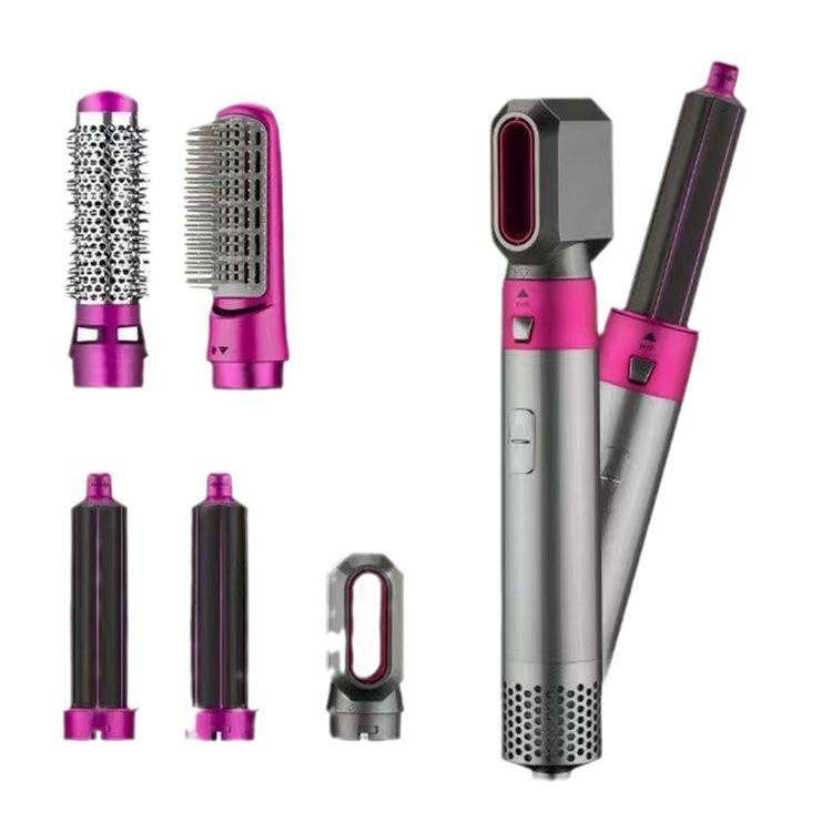 Five-in-One Brushless Negative Ion Hair Dryer & Styler: Comb, Straightener, Curler, Blow Comb