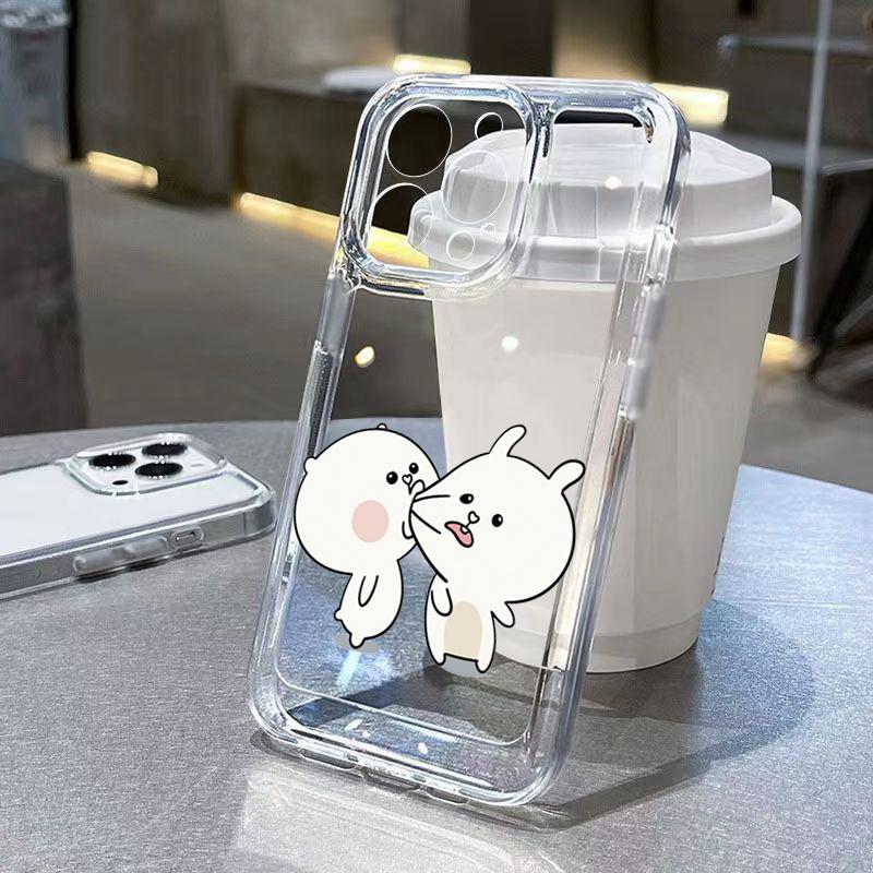 Phone Case For Samsung Galaxy A55 A54 A53 A56 A35 A33 A15 S25 S24 Ultra S23 S21 FE S22 Plus Cute Animal Cat Soft Silicone Cover