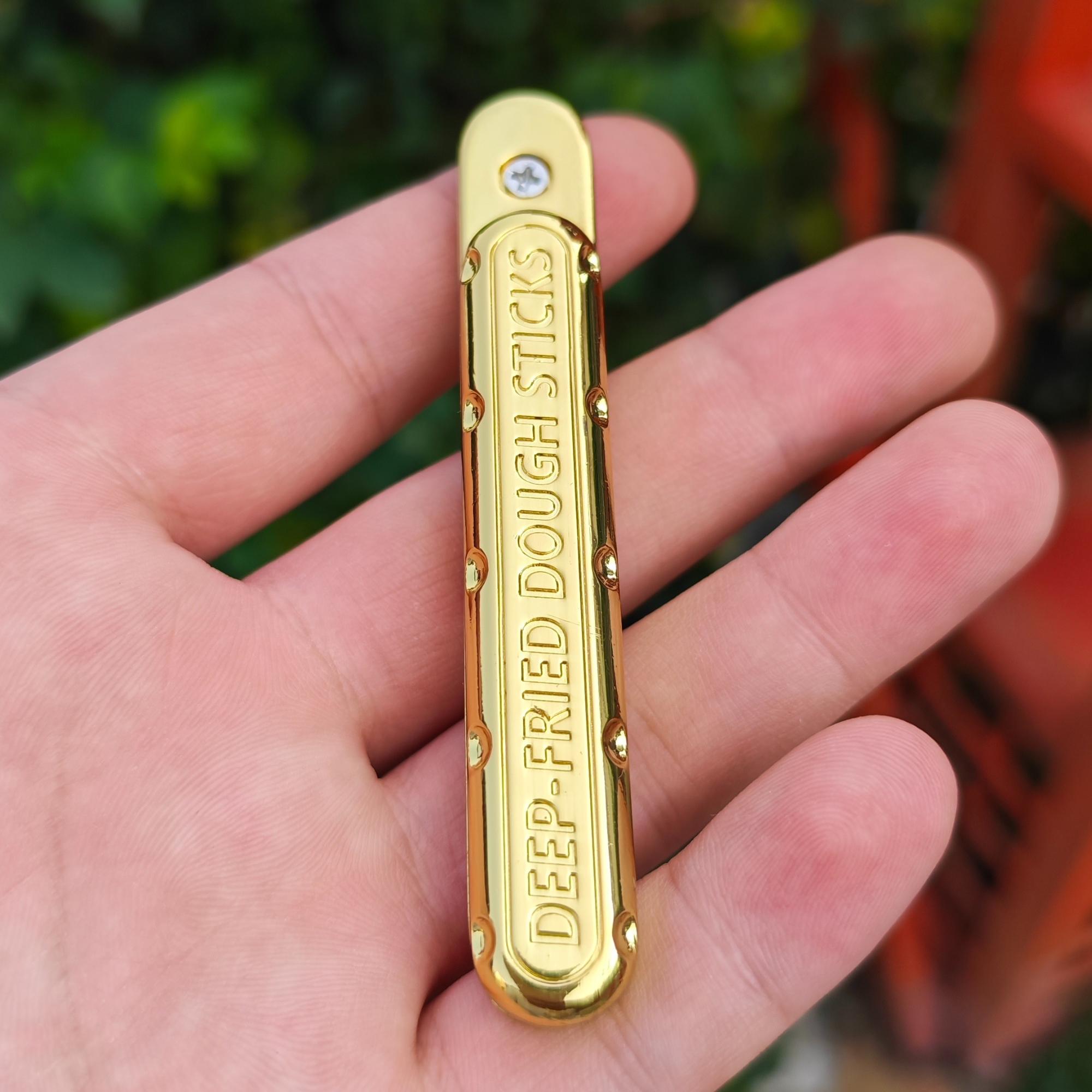 EDC Fidget Sliders Fidget Speelgoed Stressverlichting Voor Volwassenen Metaal Duwen Trekken Rotatie ADHD Casual Fidget Speelgoed Haptische Munt goud