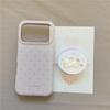 Korean-Style Pink Polka Dot iPhone Case: Drop-Proof, 16Pro Magnetic, 15PM Bear Stand, 14/13 Frosted