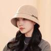 Casual British Style New Autumn and Winter Fashion Bucket Hat Versatile Wool Thickened Warm Bucket Hat Foreign Gas