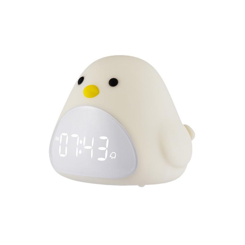 Creative Bird Alarm Clock with Smart Timer and Night Light - Silent, Luminous Bedside Clock for Students