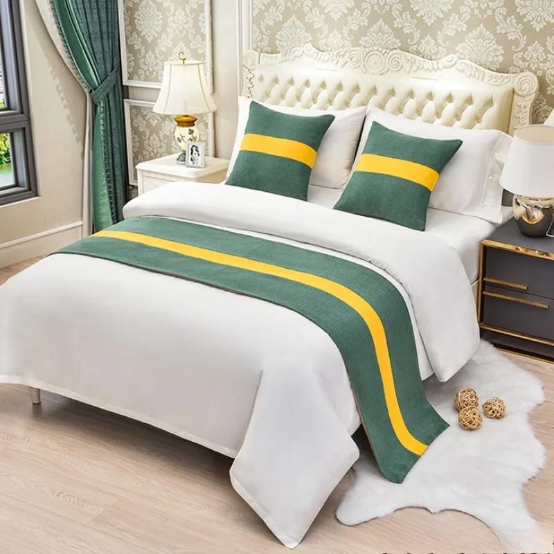 Chinese Style Fashion High Quality Bed Flag Hotel Cupboard Table Runner Decor for Home Parlor Wedding Room No Pillowcase