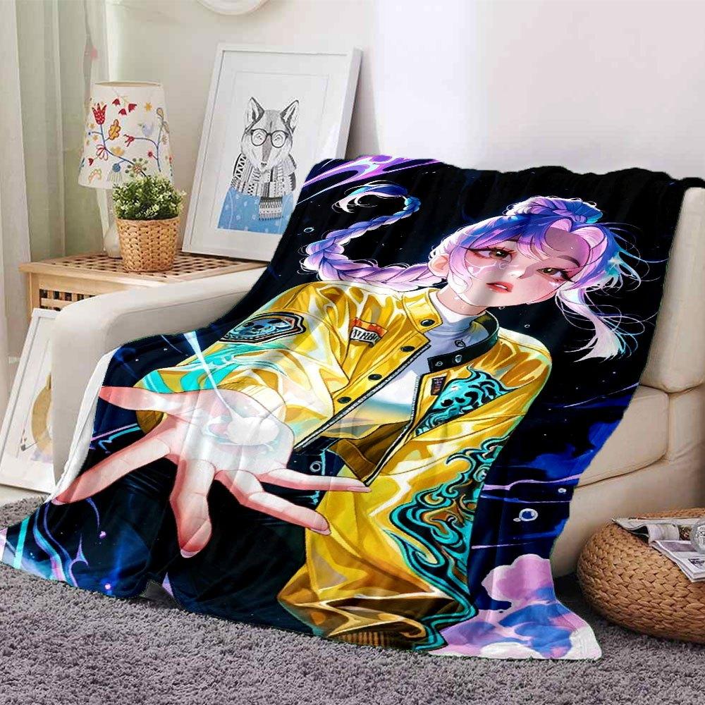 

1pc Hunter X Kopo group - Themed Flannel Blanket - Suitable for Bed, Home Decor, Graduation Gifts, Easter, Back to School, ChristmasA20 80cmx120cm(31inx47in)