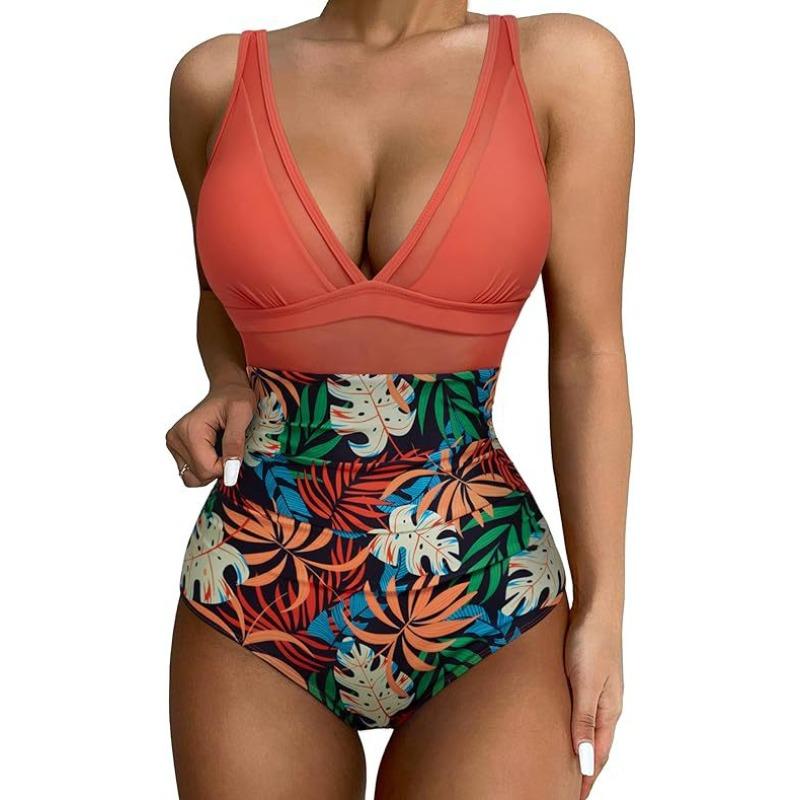 One-piece swimsuit Sexy tight clear bikini swimsuit, backless perspective