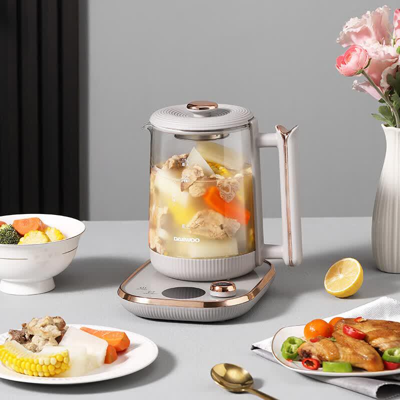 Daewoo 1.8L Multi-functional Glass Health & Tea Kettle CN plug (adapter included)