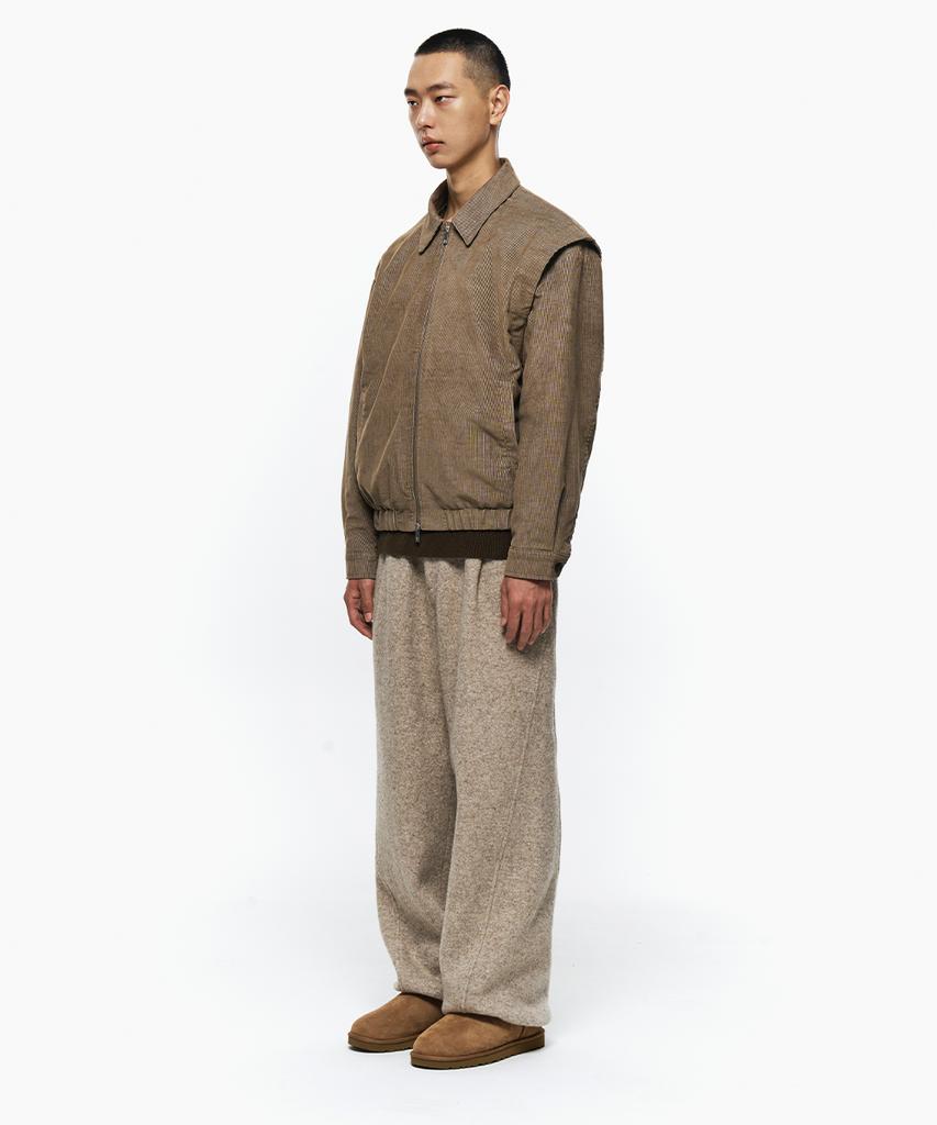 Intempomood Pigment Corduroy Bomber Jacket_Beige