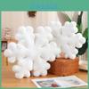Cute White Snowflake Plush Cushion Ideal For Girls Relaxation Nap Pillow And Soft Seating Pad
