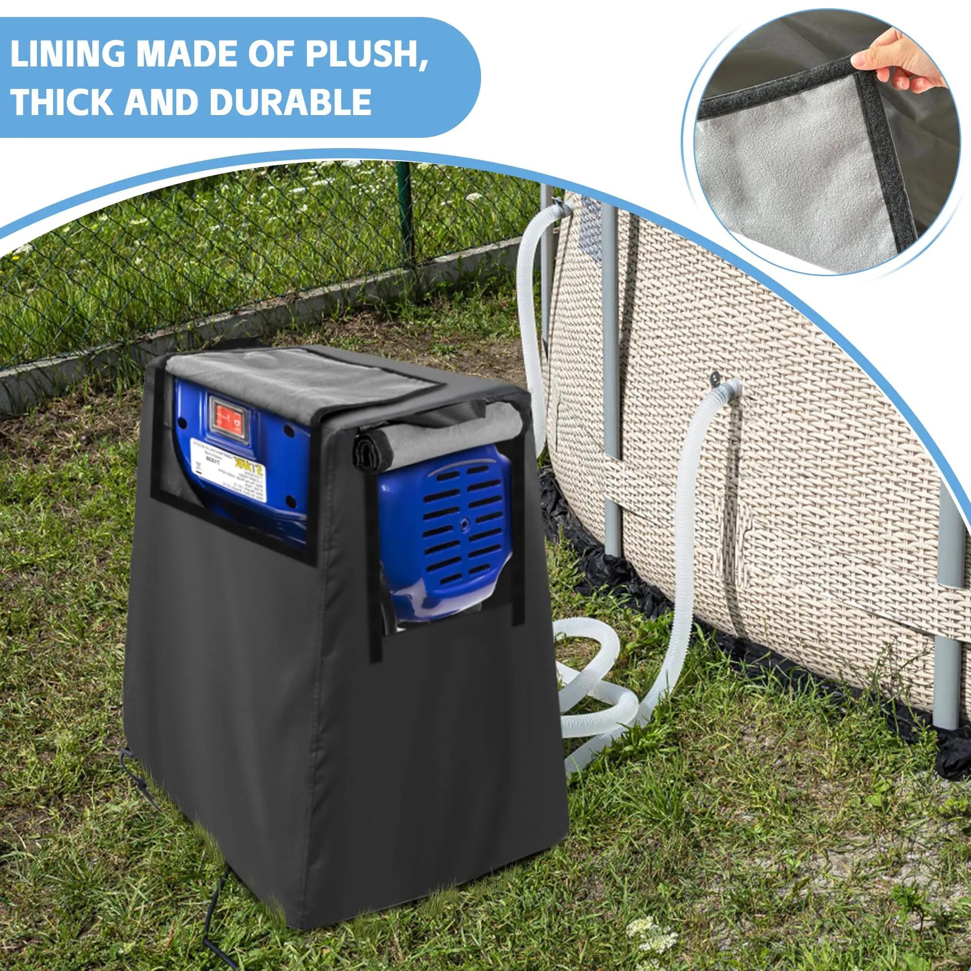 

Чехол для насоса неглубокой скважины для насоса неглубокой скважины мощностью 1,6 л.с. Добавьте бархат и утолщите 600D Сверхпрочный чехол для струйного насоса-бустера воды чёрный